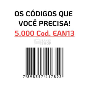 5.000 Códigos EAN13 Para Marketplace - SEM IMAGEM