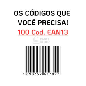 100 Códigos EAN13 Para Marketplace - SEM IMAGEM
