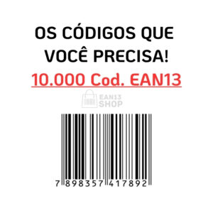 10.000 Códigos EAN13 Para Marketplace - SEM IMAGEM